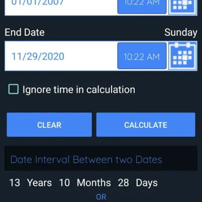 Date Calculator screenshot