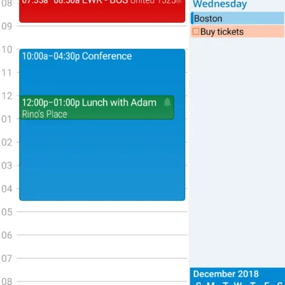 aCalendar plus screenshot