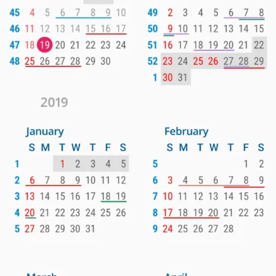 aCalendar plus screenshot