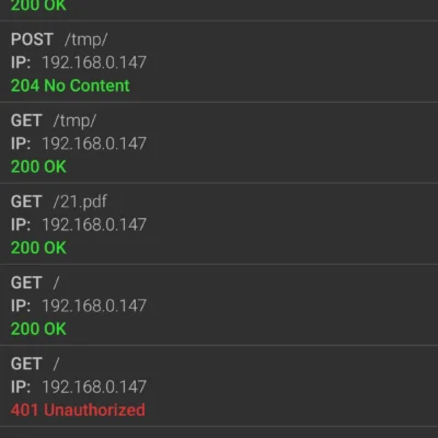 Simple HTTP Server PLUS android screenshot