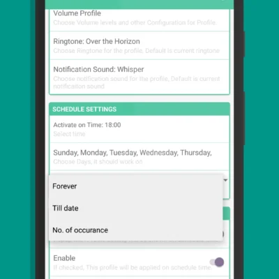 Volume Scheduler android screenshot