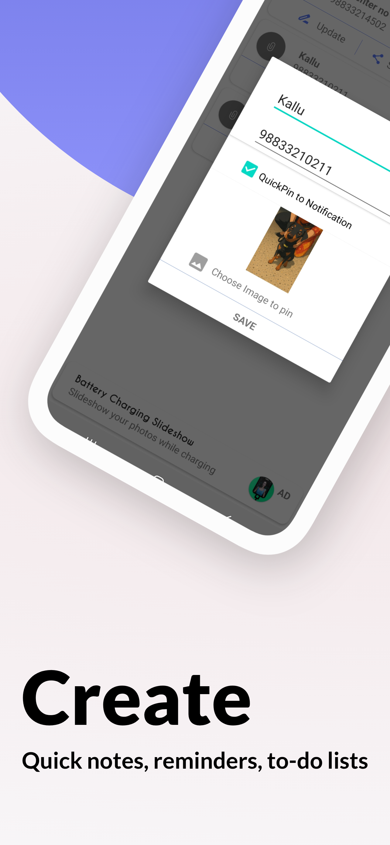 QuickPin - Fast Notes Reminder Android Screenshot 3