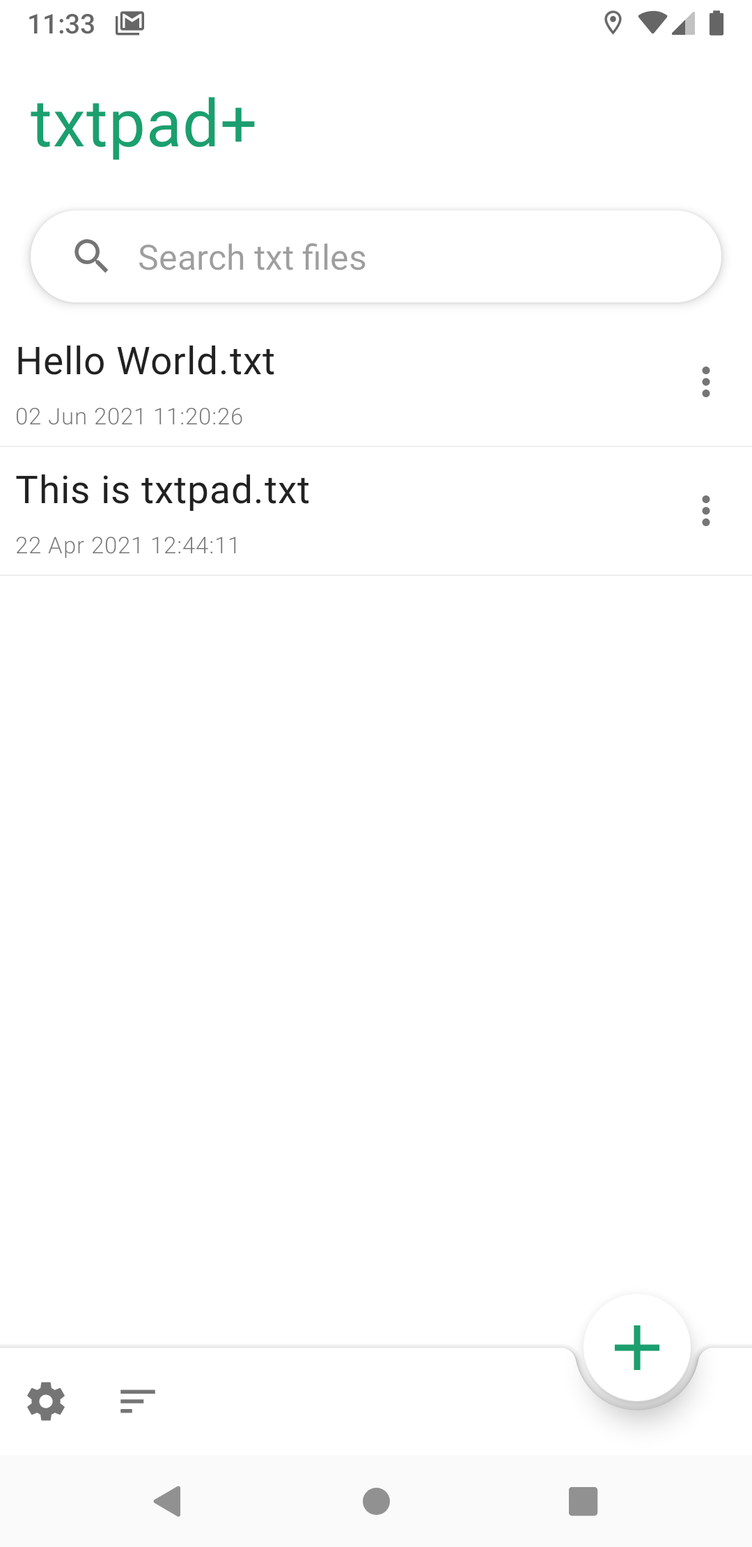 txtpad+ — Create txt files Android Screenshot 2