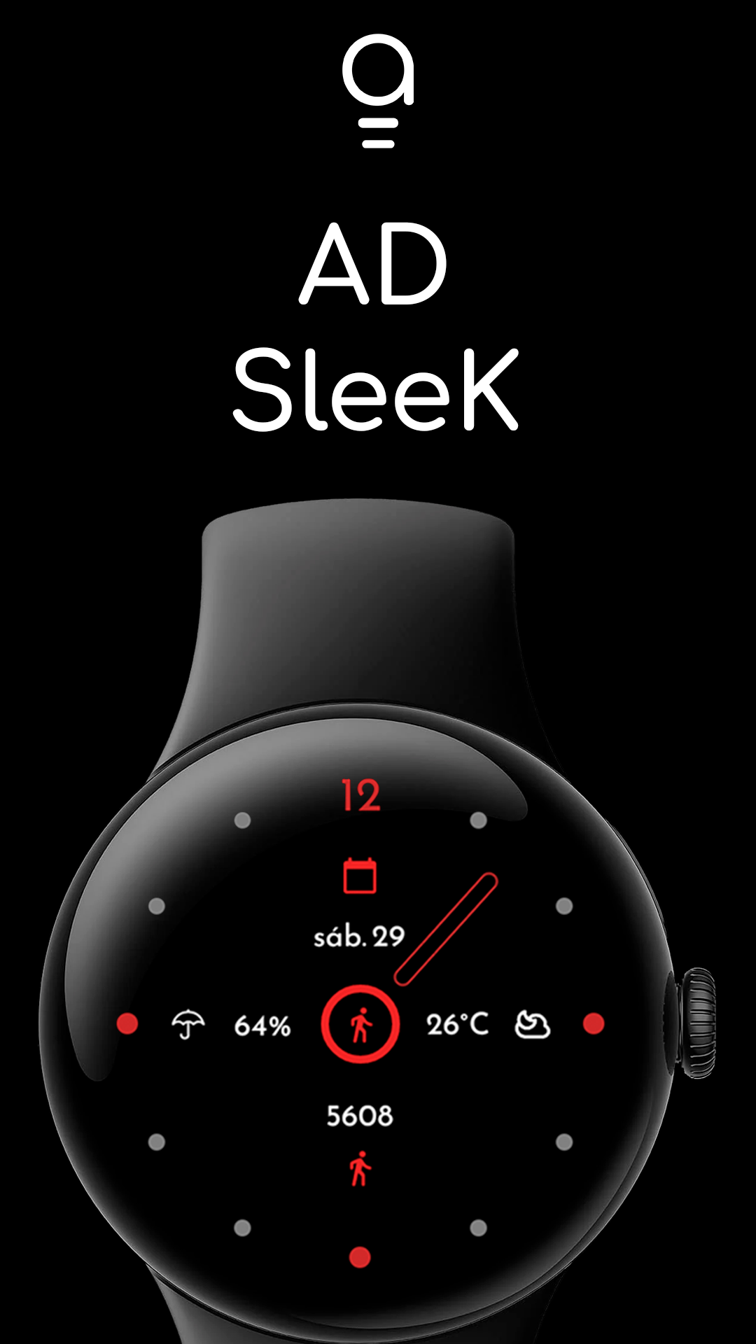 AD SleeK - Watch Face Android Screenshot 2