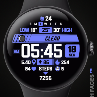 ATHLETIC Digital Watch Face Android Screenshot 2