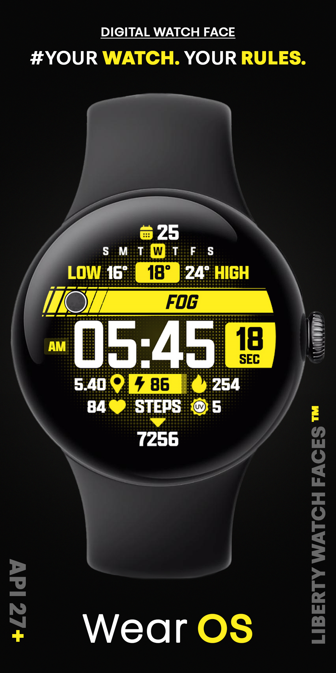 ATHLETIC Digital Watch Face Android Screenshot 4