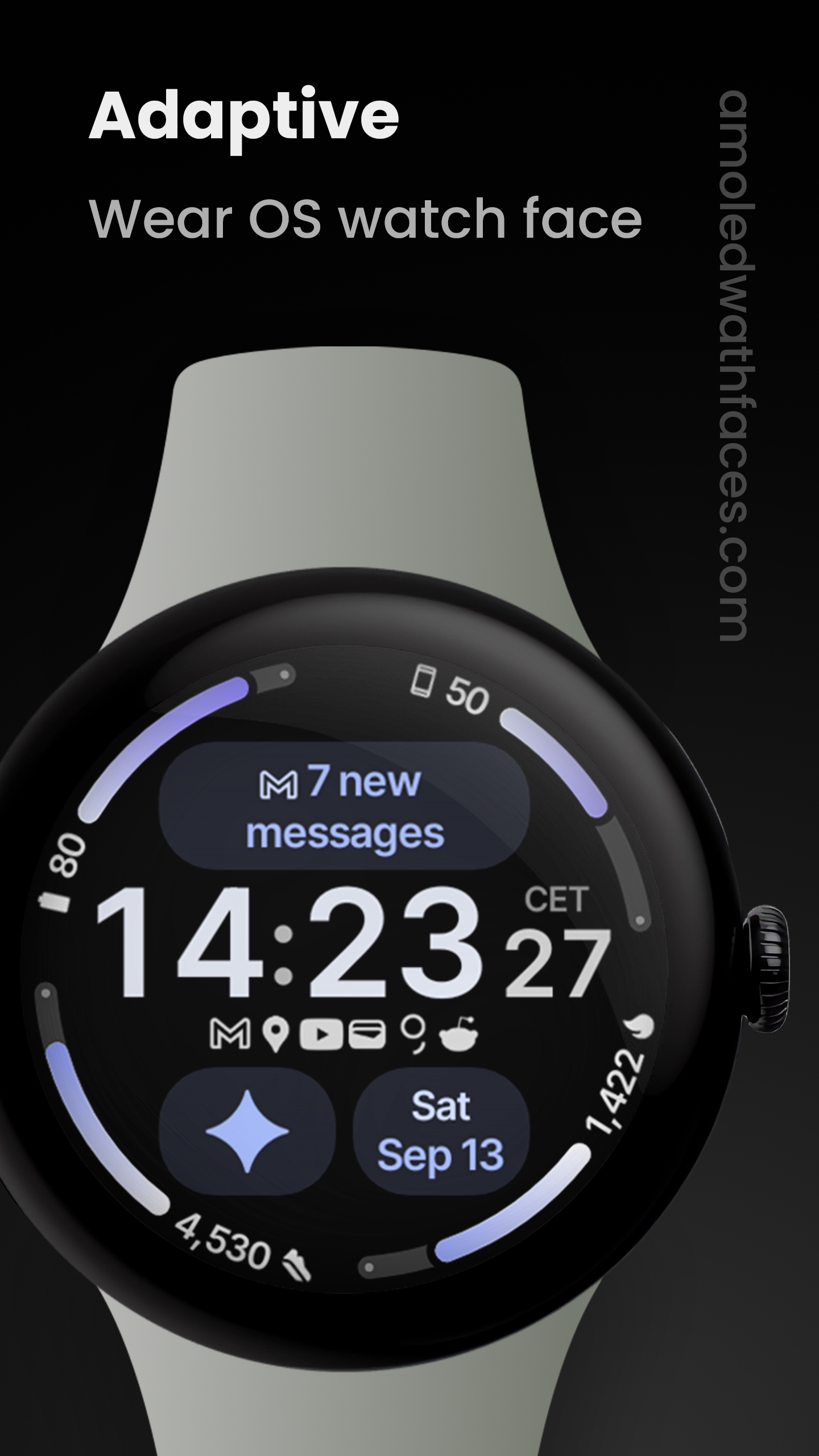Adaptive Watch Face Android Screenshot 2