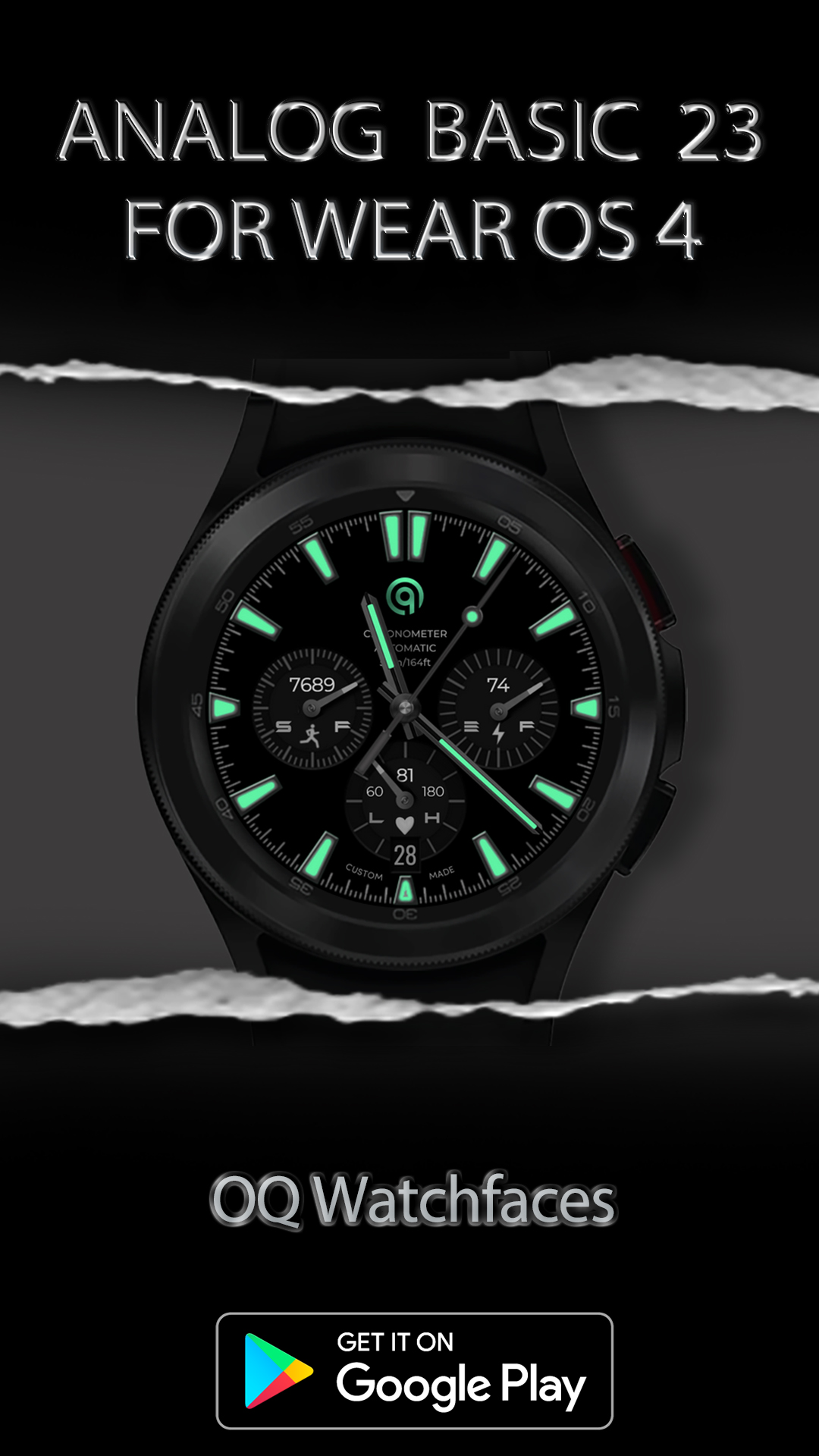 Analog Basic 23 WEAR OS 4+ Android Screenshot 2