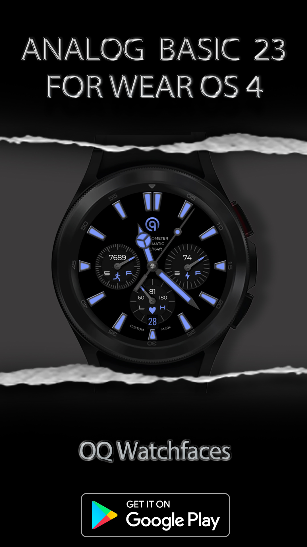 Analog Basic 23 WEAR OS 4+ Android Screenshot 3
