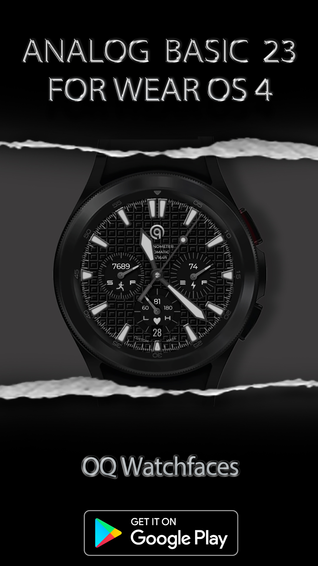 Analog Basic 23 WEAR OS 4+ Android Screenshot 4