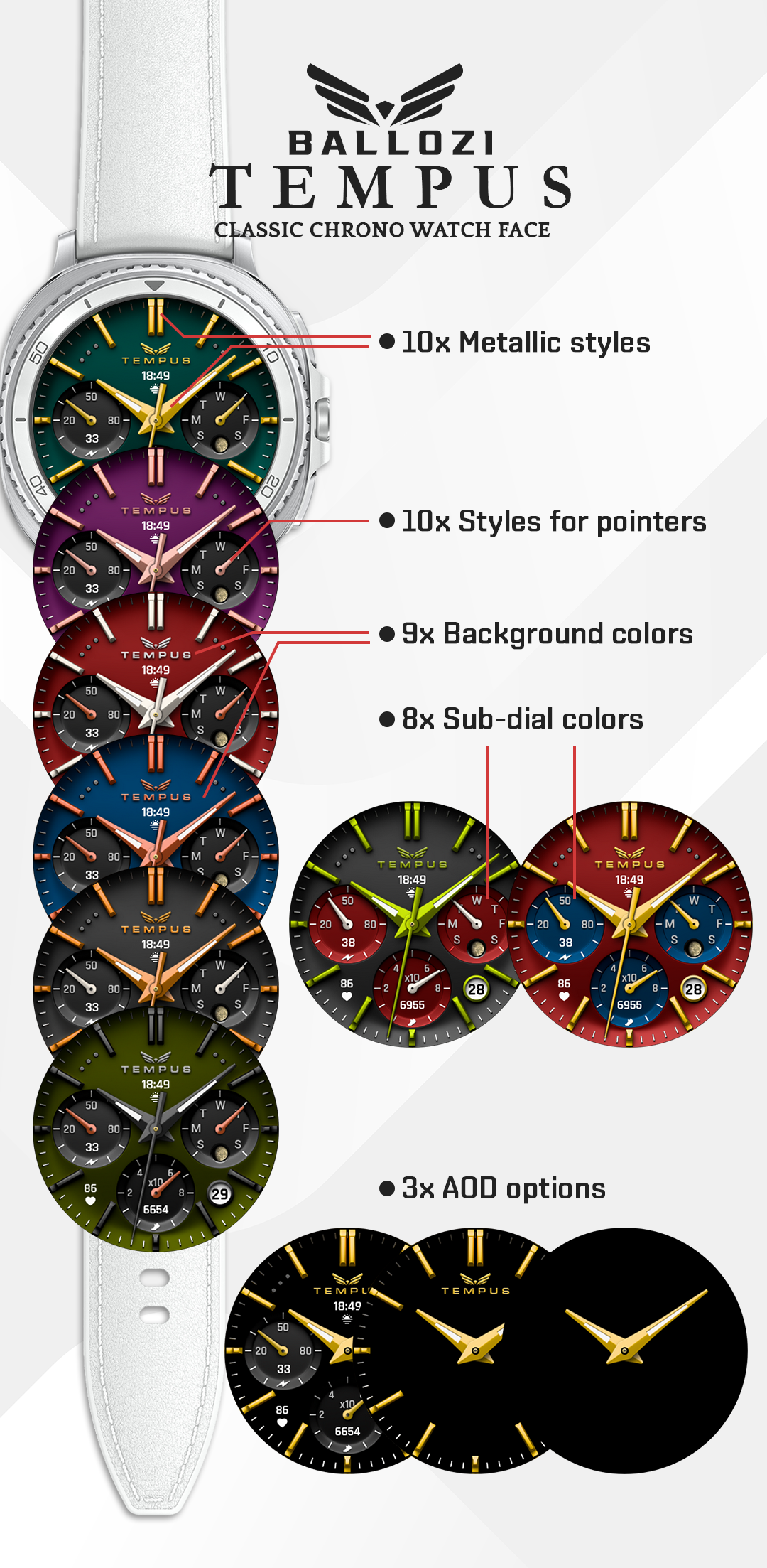 Ballozi TEMPUS Classic Chrono Android Screenshot 3
