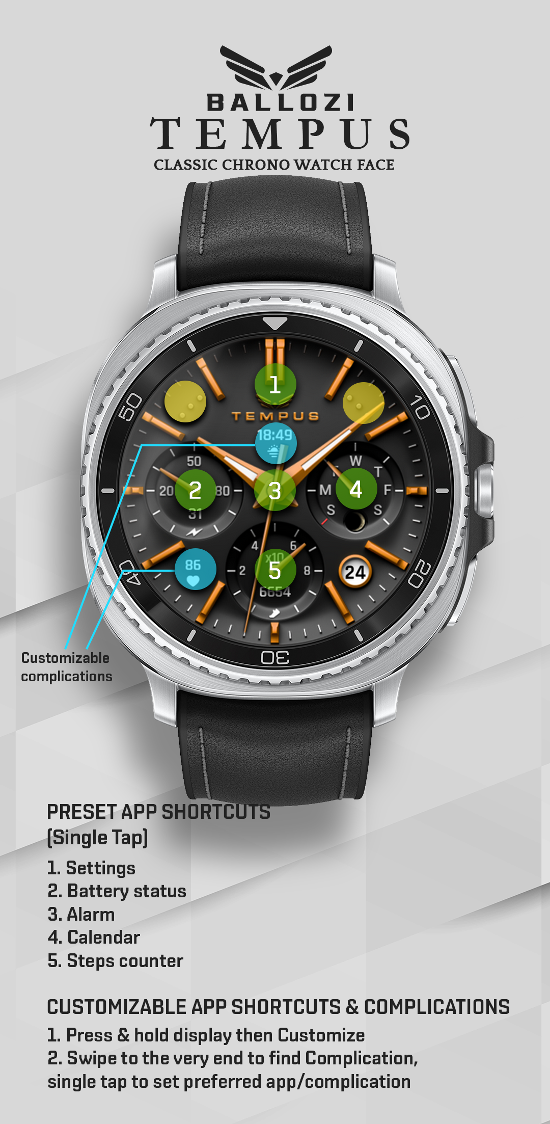 Ballozi TEMPUS Classic Chrono Android Screenshot 4
