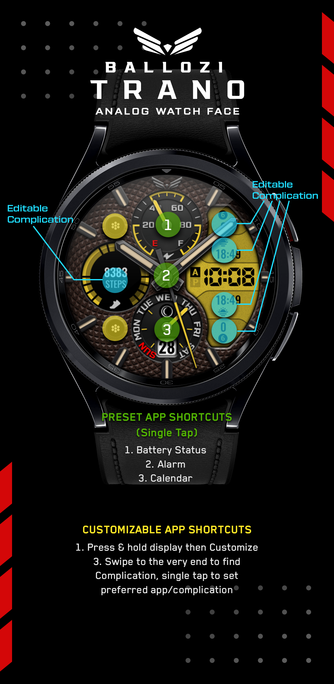 Ballozi TRANO Hybrid Analog Android Screenshot 3