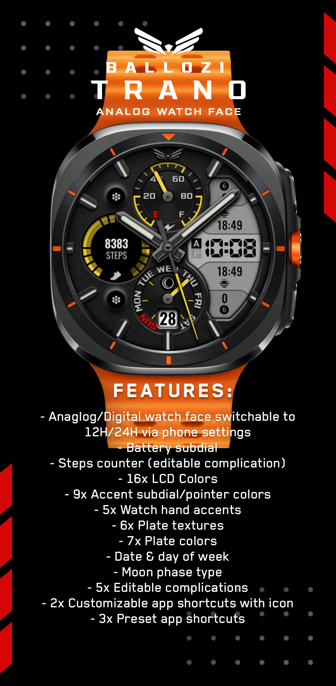 Ballozi TRANO Hybrid Analog Android Screenshot