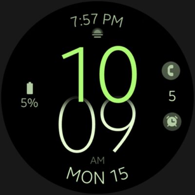 Battery v4 digital watch face Android Screenshot