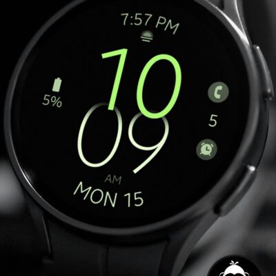 Battery v4 digital watch face Android Screenshot 2