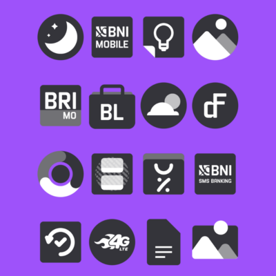 Black and White - Icon Pack Android Screenshot 2