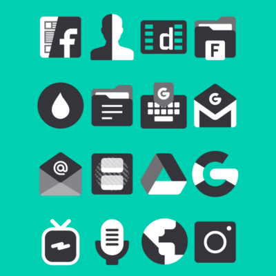 Black and White - Icon Pack Android Screenshot 3