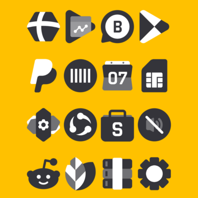 Black and White - Icon Pack Android Screenshot 4