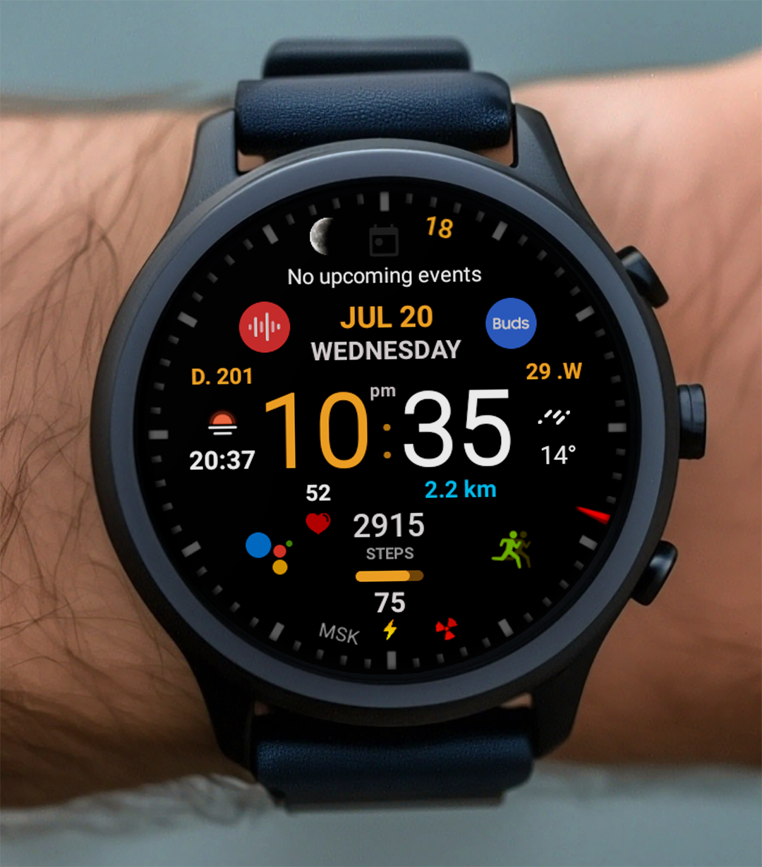 Black practical MOD Watch face Android Screenshot 3