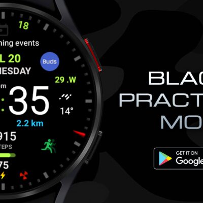 Black practical MOD Watch face Android Screenshot 4