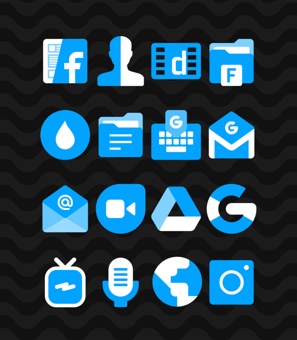 Blue - Icon Pack Android Screenshot 3