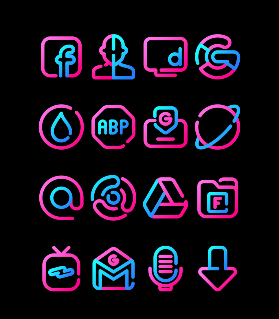 Bubble Gum - Lines Icon Pack Android Screenshot 3