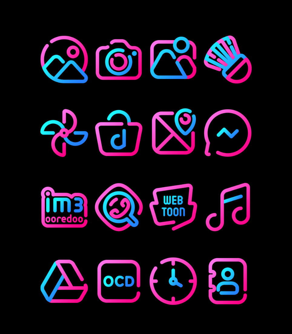 Bubble Gum - Lines Icon Pack Android Screenshot 4