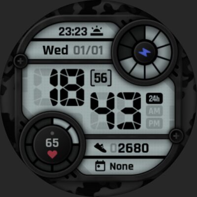 Camo LCD: Watch Face Android Screenshot