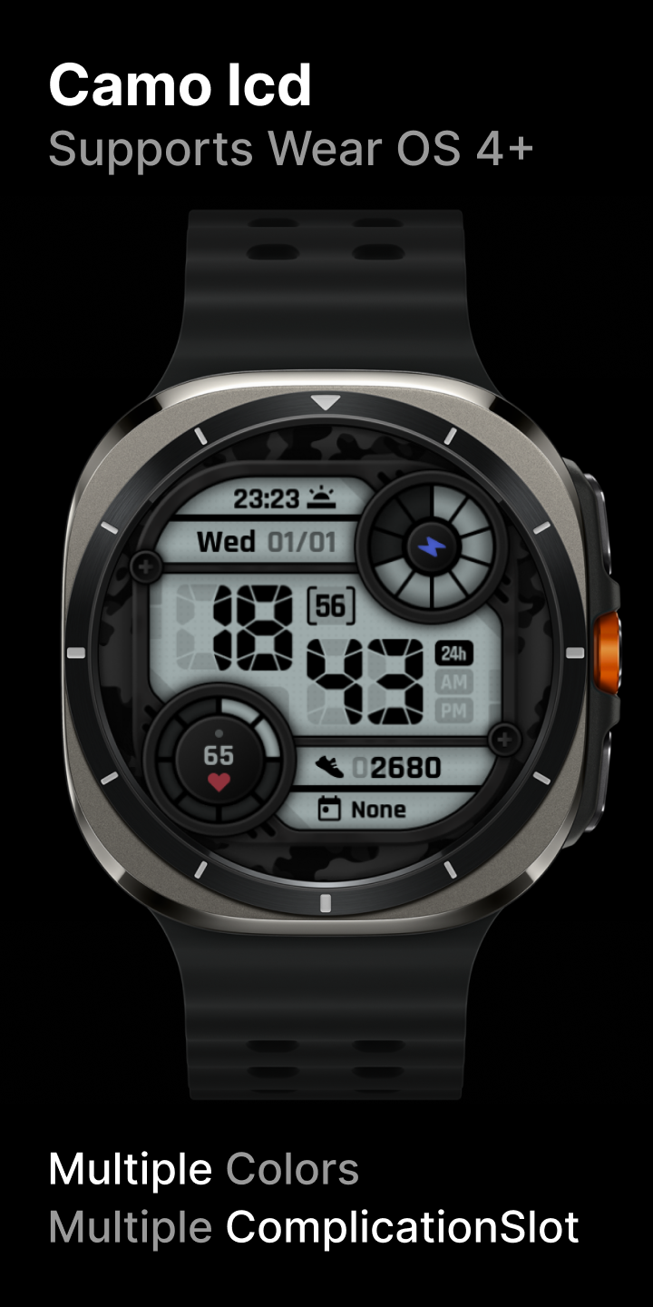 Camo LCD: Watch Face Android Screenshot 2