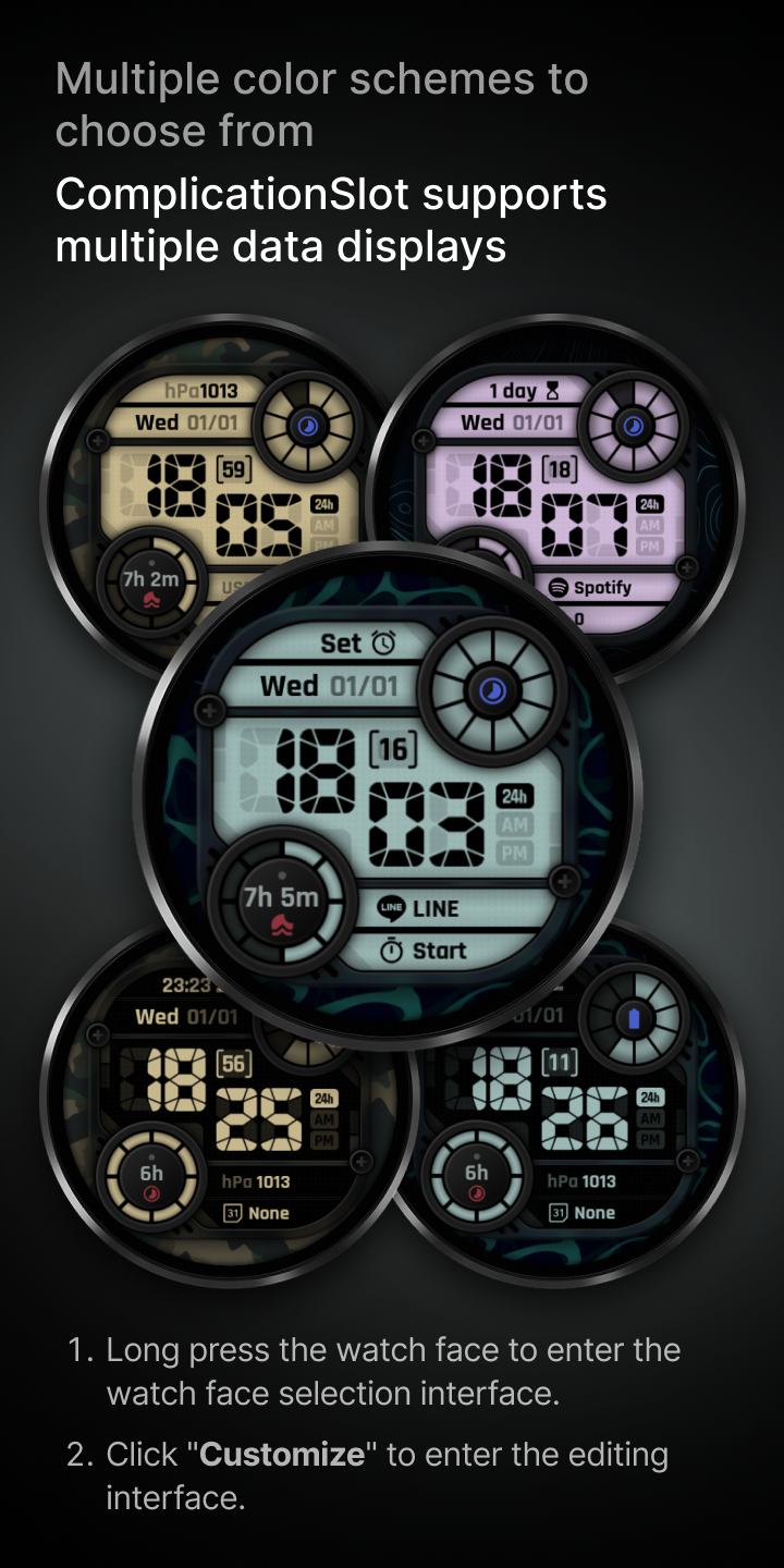 Camo LCD: Watch Face Android Screenshot 3