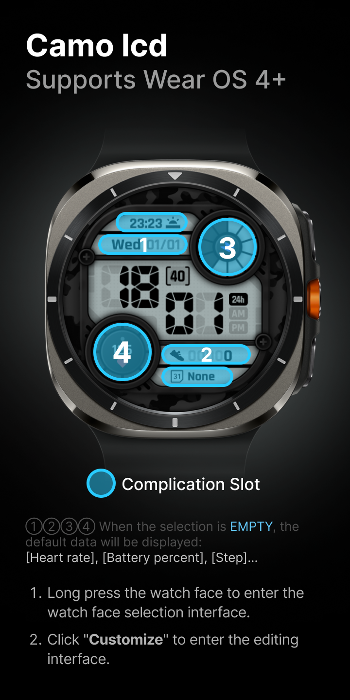 Camo LCD: Watch Face Android Screenshot 4
