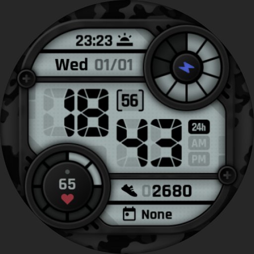 Camo LCD: Watch Face Android Screenshot