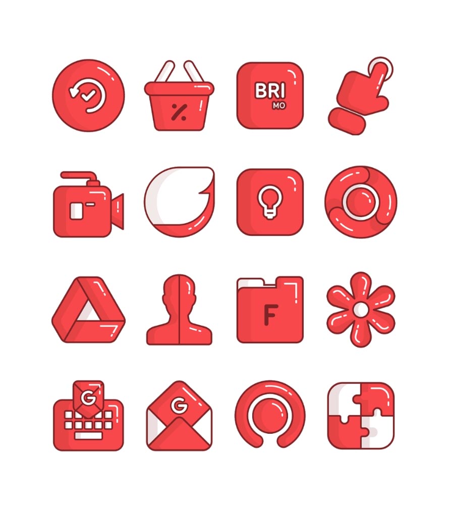Cherry - Red icon pack Android Screenshot 2