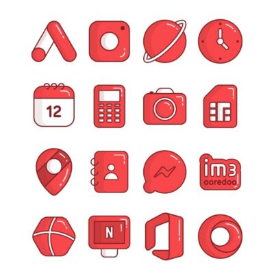 Cherry - Red icon pack Android Screenshot 3