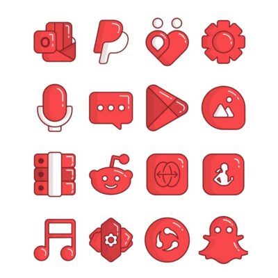 Cherry - Red icon pack Android Screenshot 4