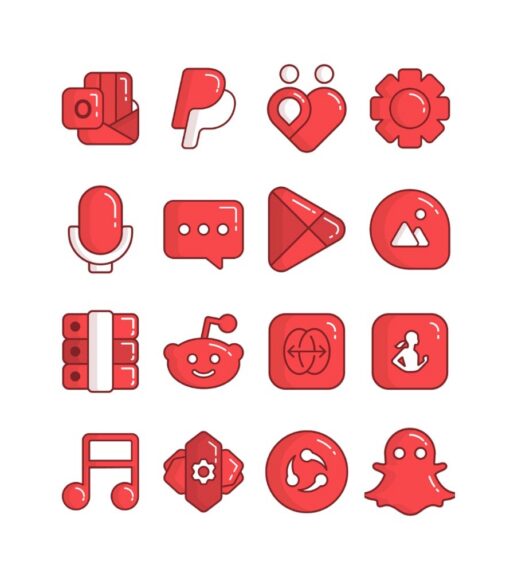 Cherry - Red icon pack Android App in the Google Play Store