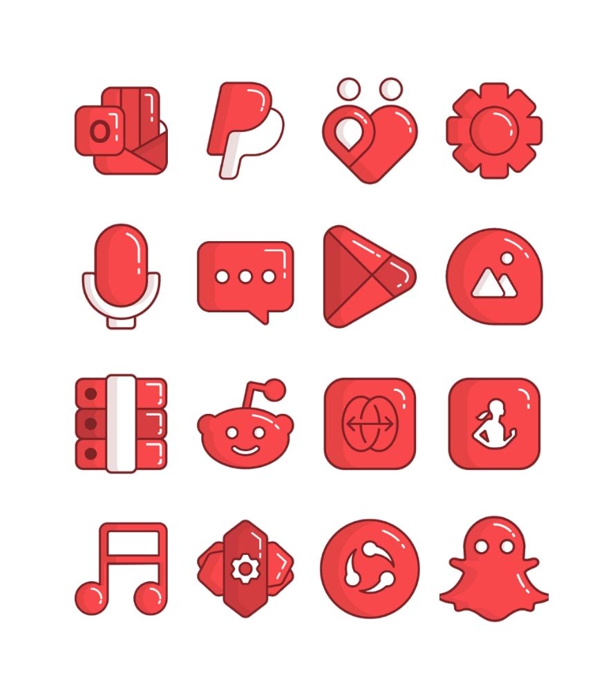 Cherry - Red icon pack Android Screenshot 4
