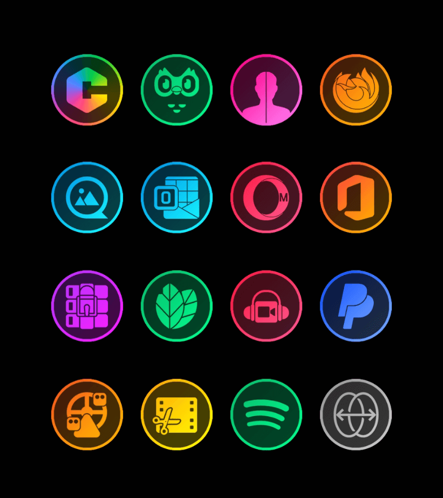 Circle Clear Icon Pack Android Screenshot 2