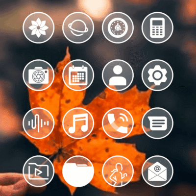 Circle Clear White Icon Pack Android Screenshot 2