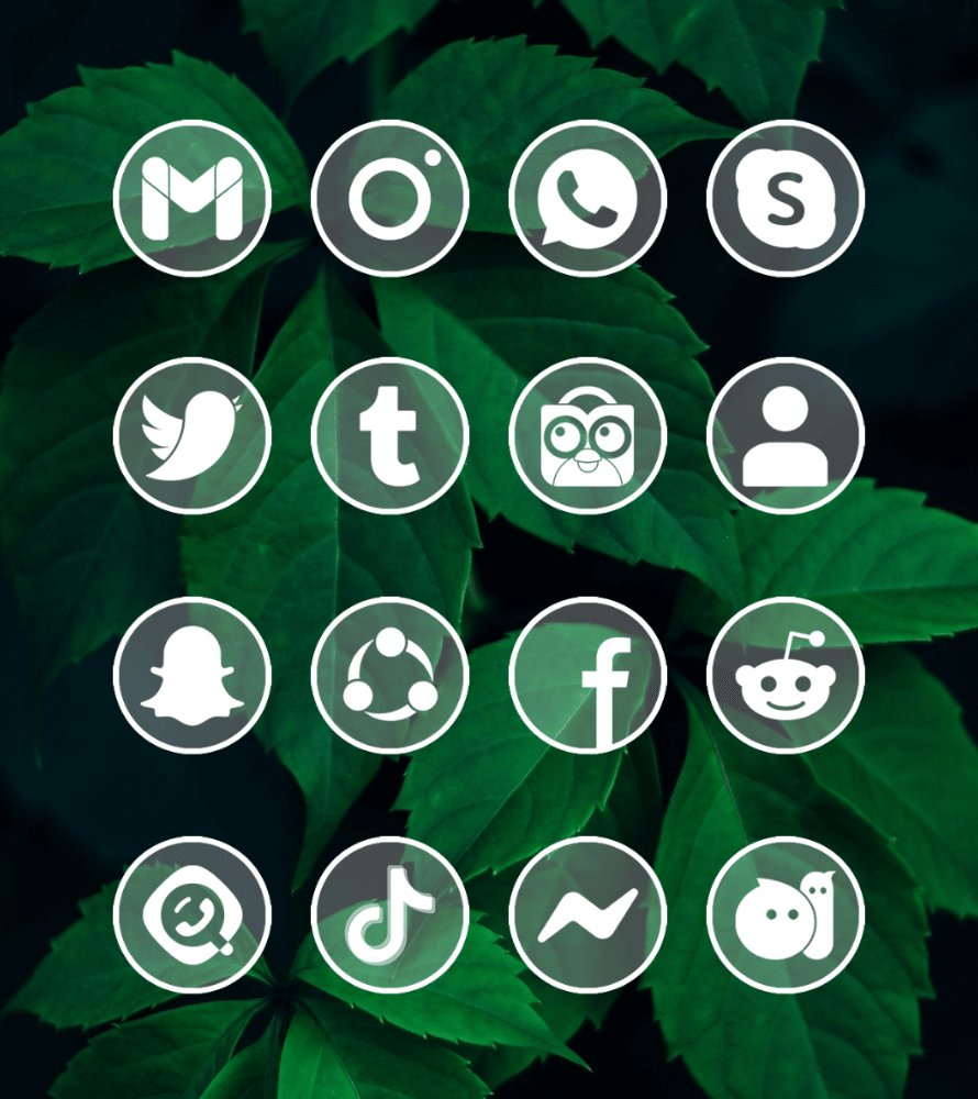 Circle Clear White Icon Pack Android Screenshot 4