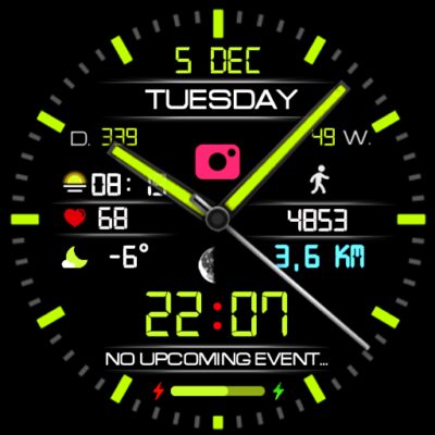 Classic LCD V3 watch face Android Screenshot