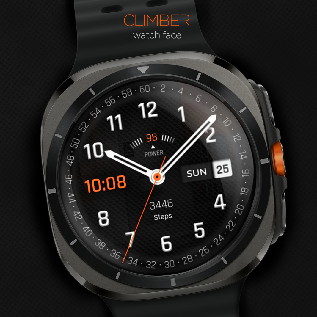 Climber Watch Face, WearOS Android Screenshot 2