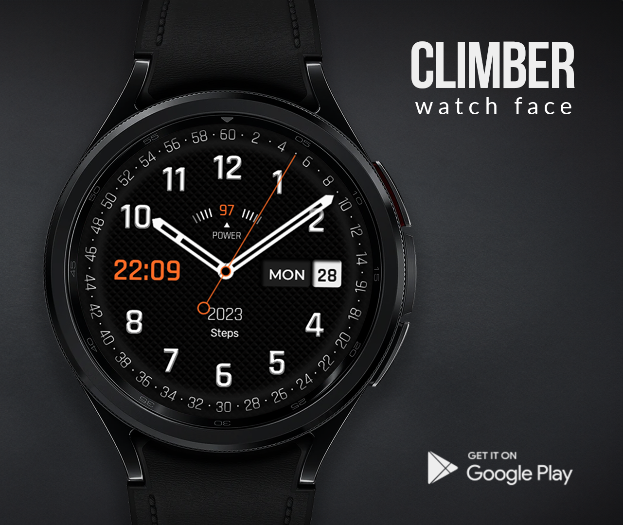 Climber Watch Face, WearOS Android Screenshot 3