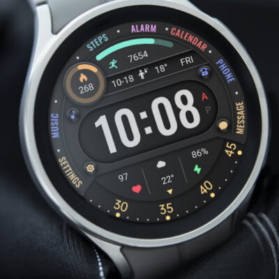 Colored Arc Text ZKin Watch Android Screenshot 3