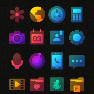 Colorful Transparent Icon Pack Android Screenshot 2