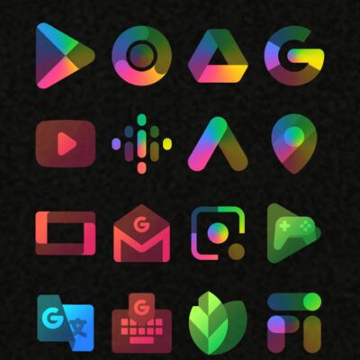 Colorful Transparent Icon Pack Android Screenshot 3
