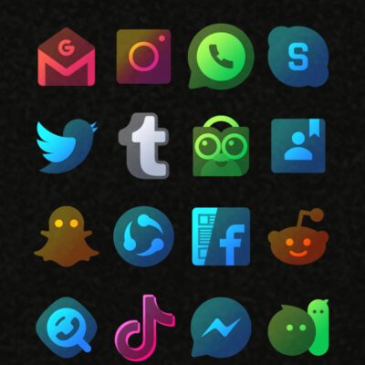 Colorful Transparent Icon Pack Android Screenshot 4
