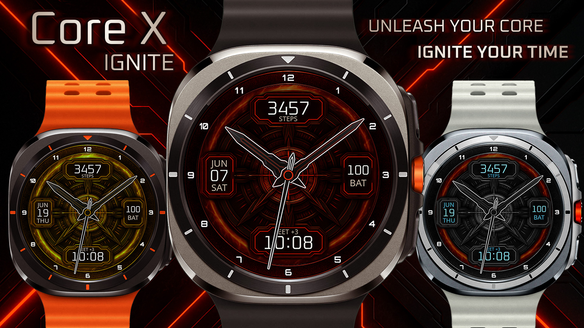Core X Ignite Watch Face Android Screenshot