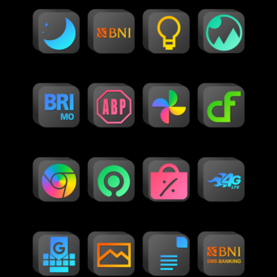Cubic Dark Mode - 3D Icon pack Android Screenshot 2